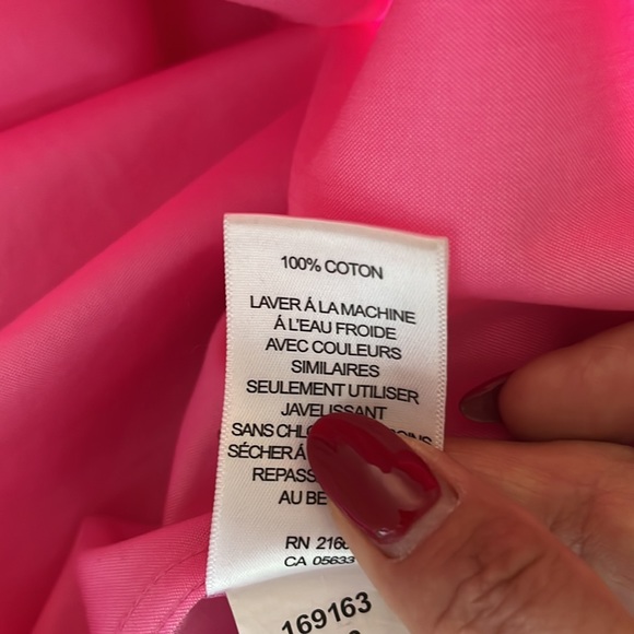Foxcropt Taylor non iron pink Button Down Shirt dress size 8 - Picture 13 of 13